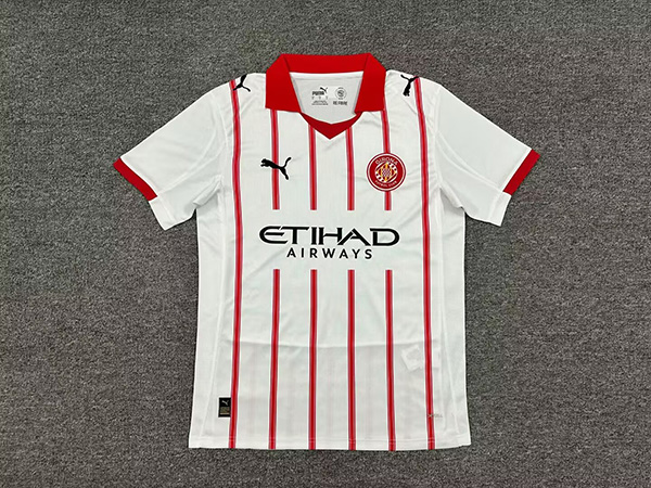 25-26 Season Girona Home Red-White Color Football Jersey