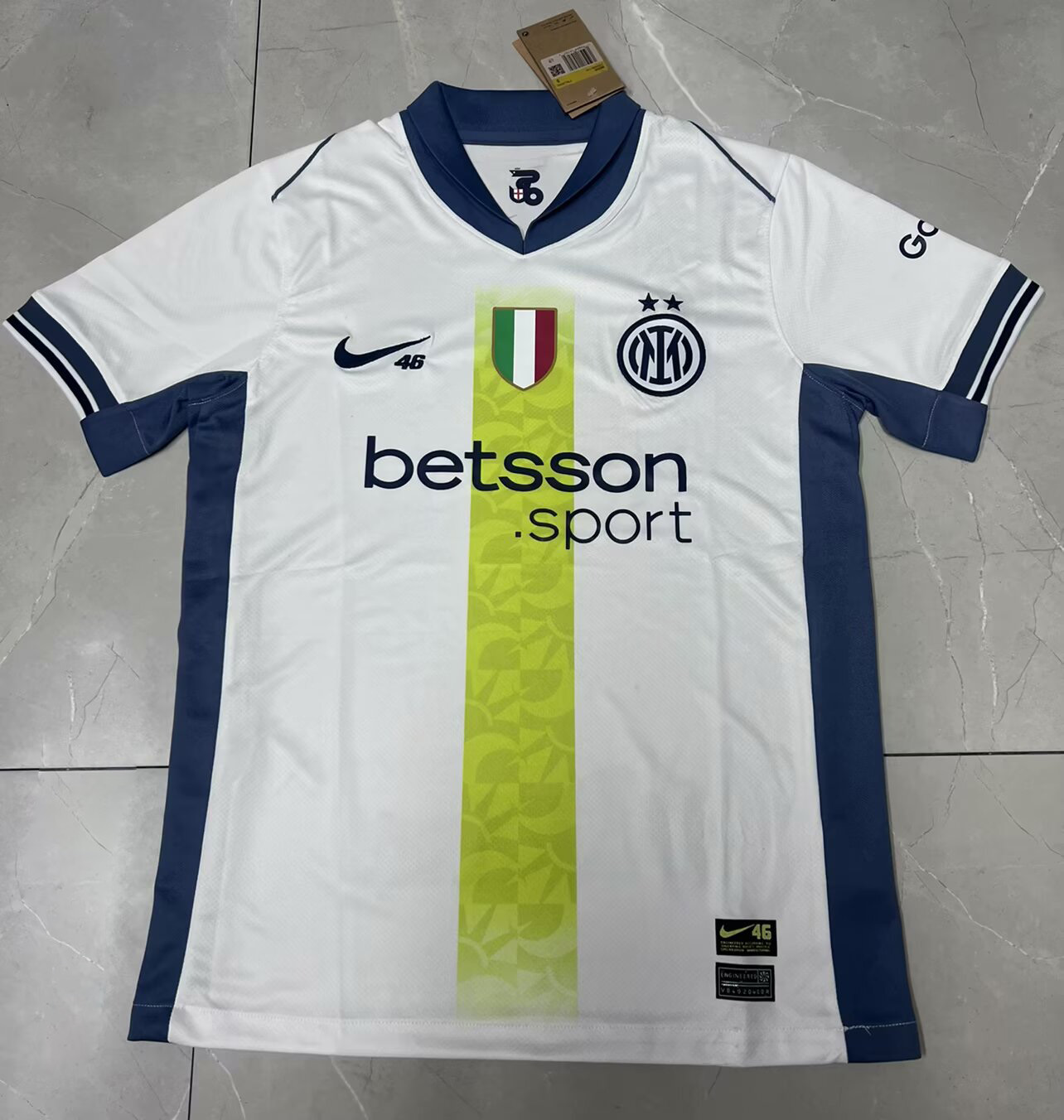 25-26 Season Inter Milan White Color Pre-Match Football Training Shirt