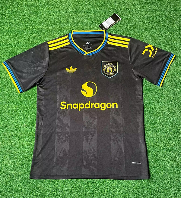 25-26 Season Manchester United Third Black Color Football Jersey