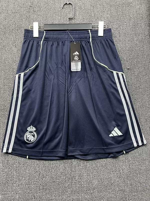 25-26 Season Real Madrid Away Black Color Football Shorts