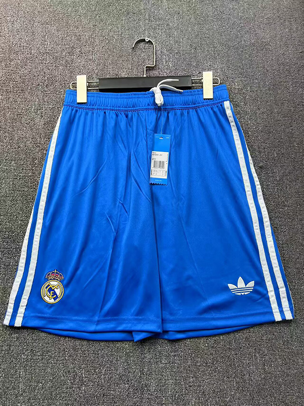 25-26 Season Real Madrid Third Blue Color Football Shorts
