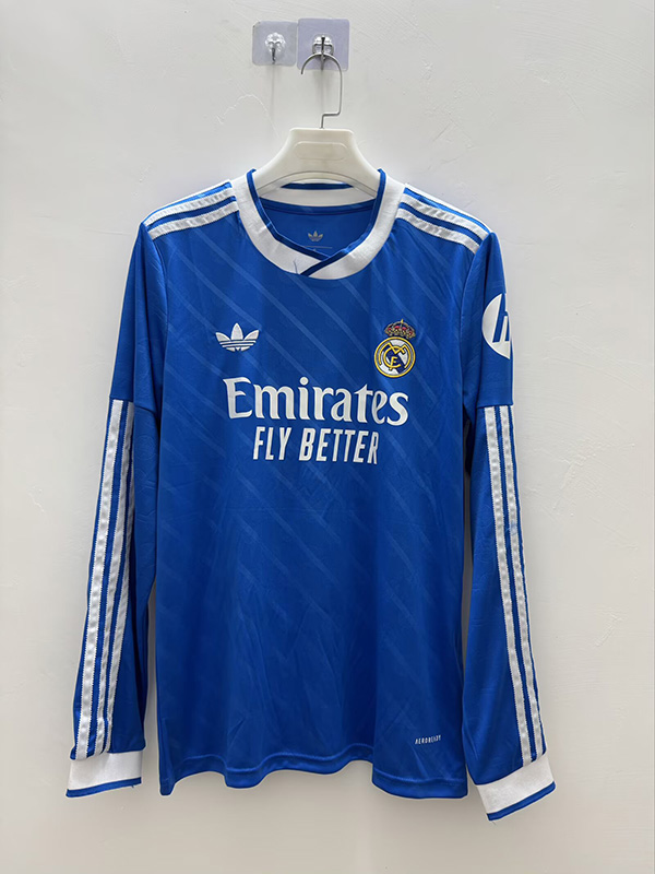 25-26 Season Real Madrid Third Blue Long Sleeve Football Jersey