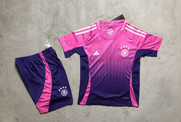 2024 Euro Cup Germany Away Pink Color Kids Football Uniform