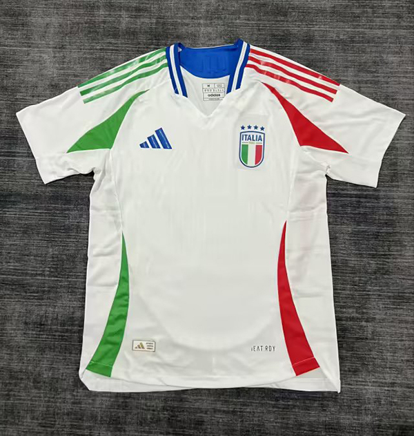 2024 Euro Cup Italy Away White Color Football Shirt