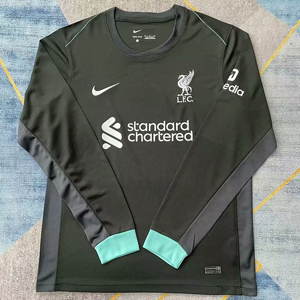 24-25 Season Liverpool Away Black Color Long Sleeve Football Jersey