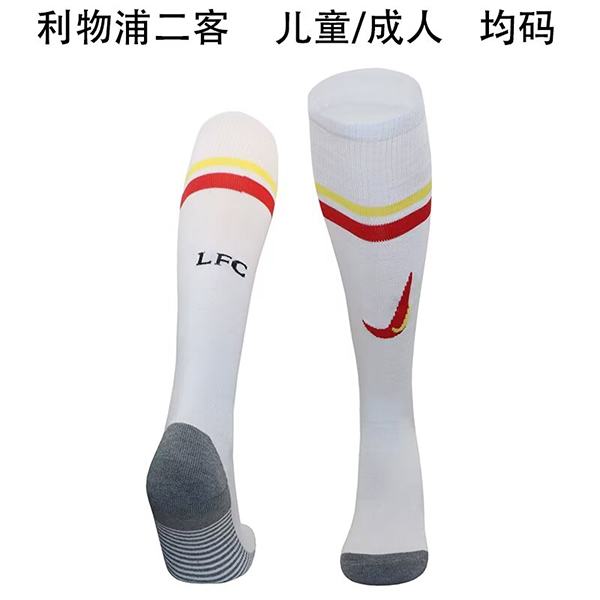 24-25 Season Liverpool Third White Color Football Socks