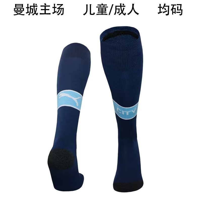 24-25 Season Manchester City Home Dark-Blue Color Football Socks