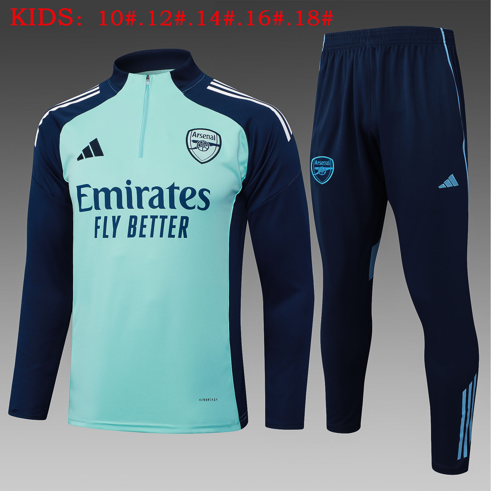 25-26 Season Arsenal Light-Blue Color Kids Football Sweater Set