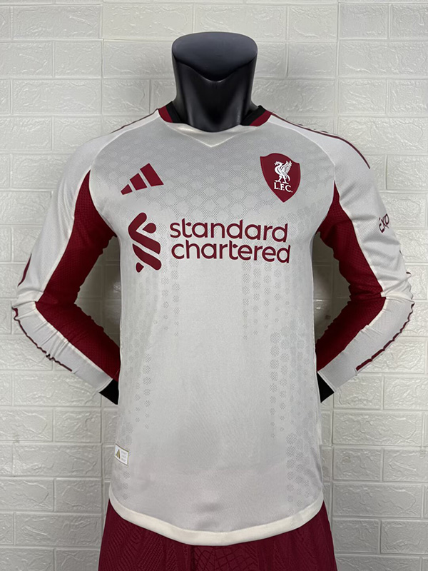 25-26 Season Liverpool Away White Color Long Sleeve Football Jersey